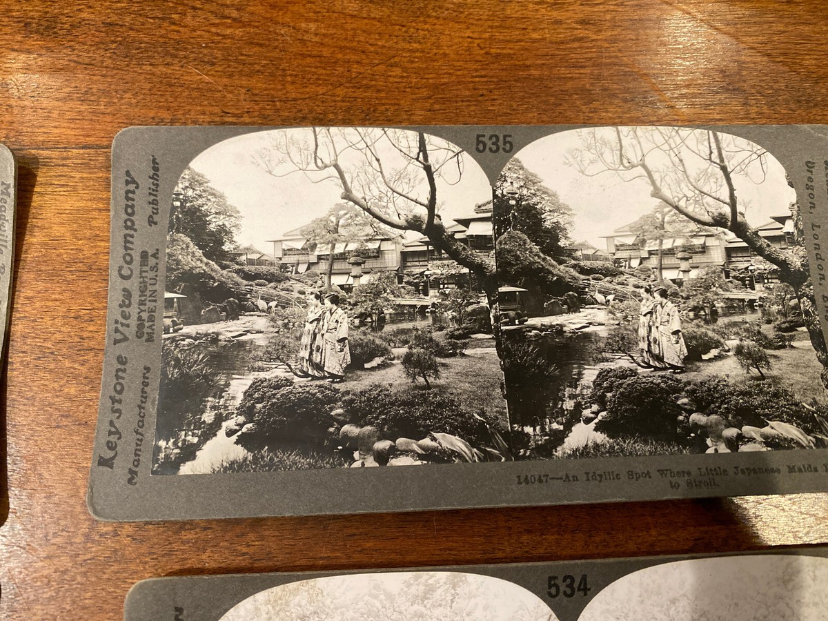 Antique Keystone View Company Stereoscope Slides (6x) Japan Antique Keystone View Company Stereoscope Slides (6x) Japan