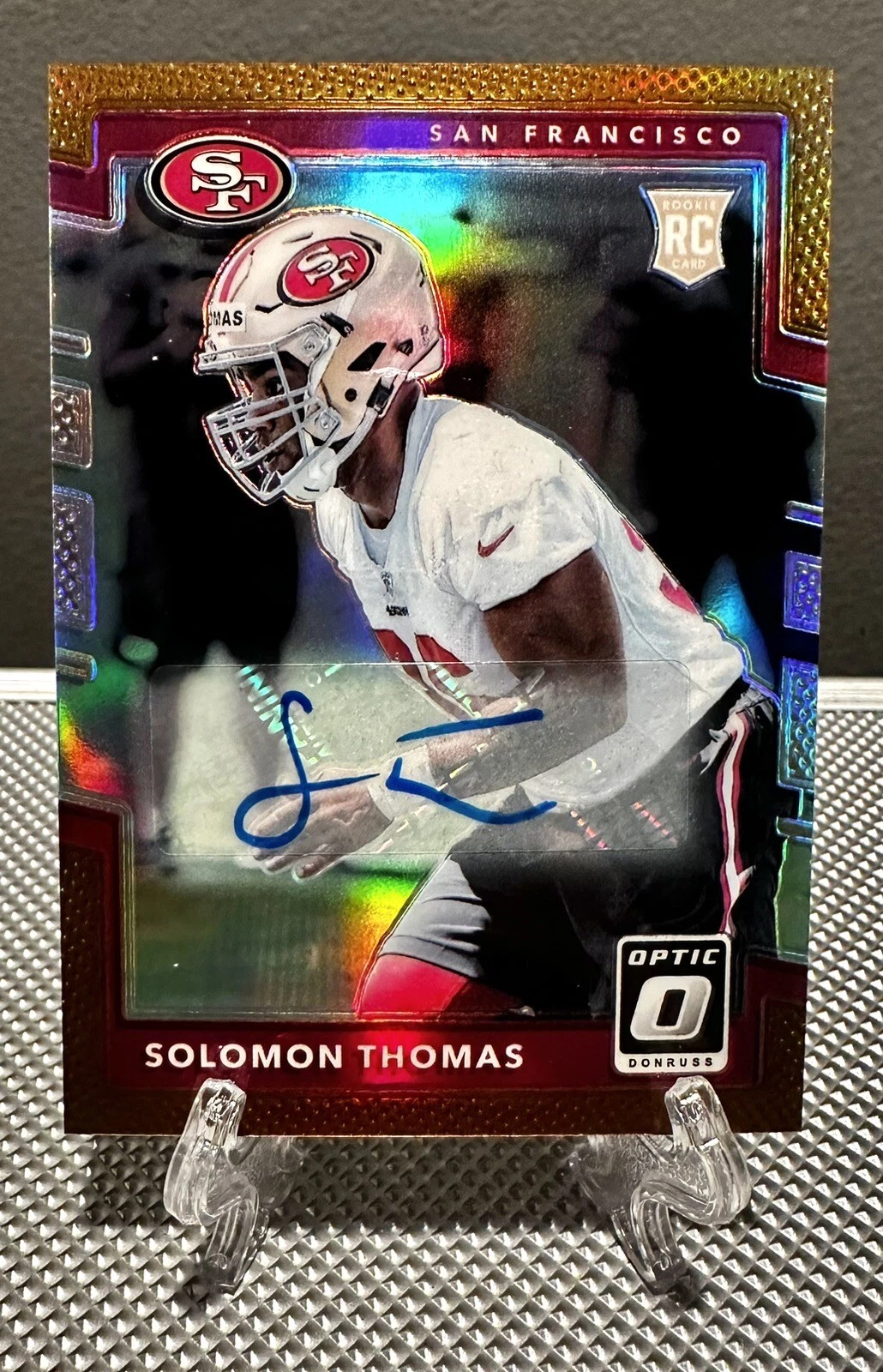 2017 Optic SOLOMON THOMAS Auto Rookie Bronze Prizm SP Autograph RC🔥49ers Jets