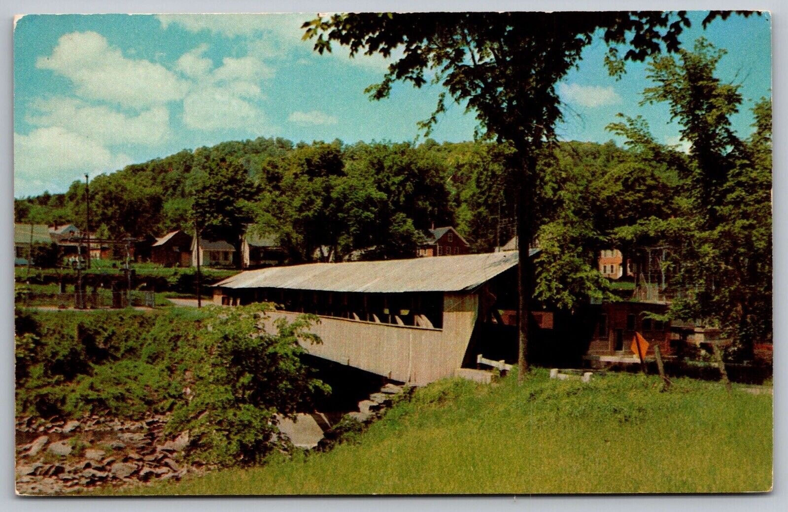 Taftsville Vermont Vt Covered Bridge Wilder 1963 Cancel Wob Pm Postcard