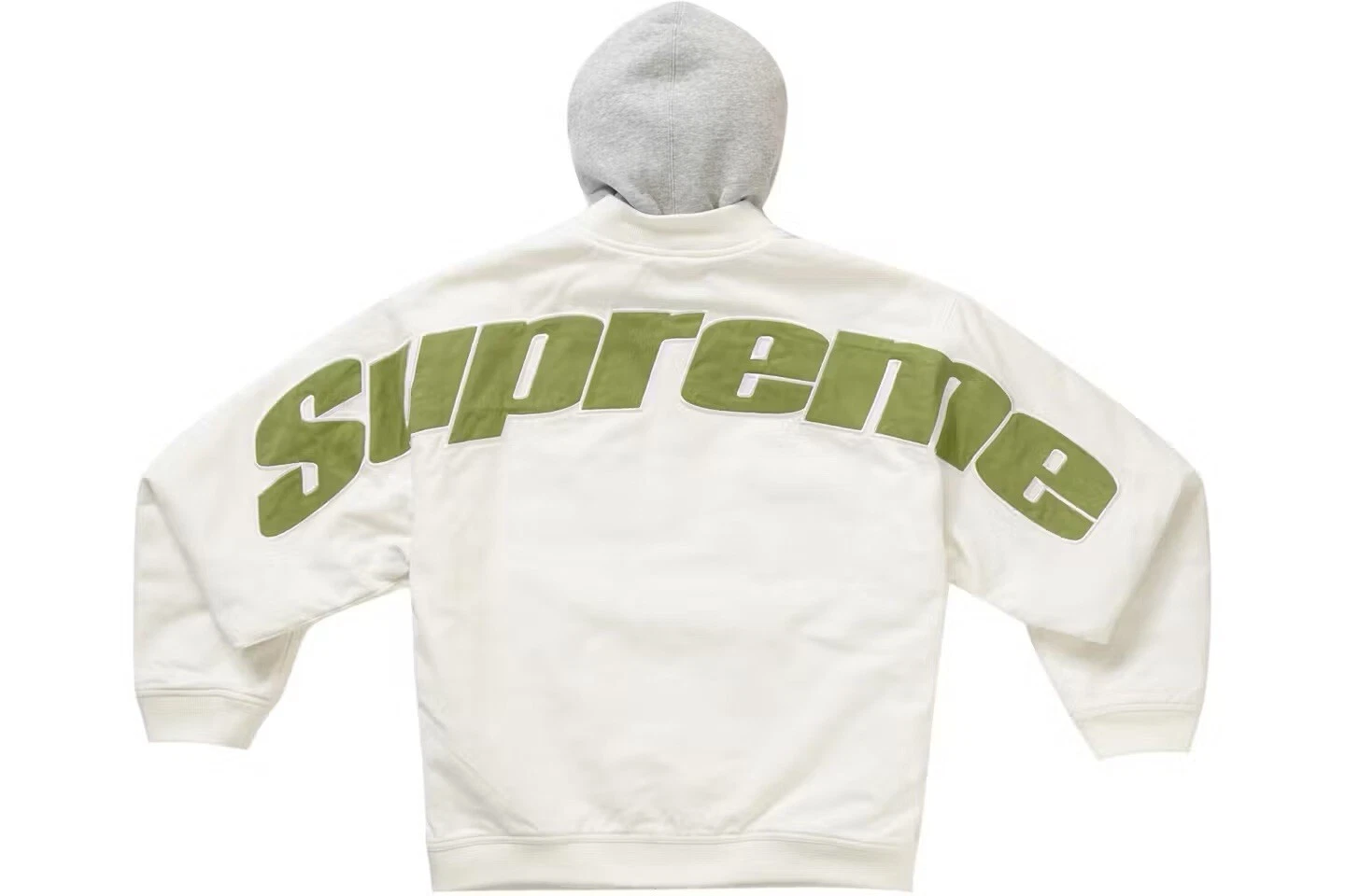 Veste universitaire Supreme à capuche en sergé