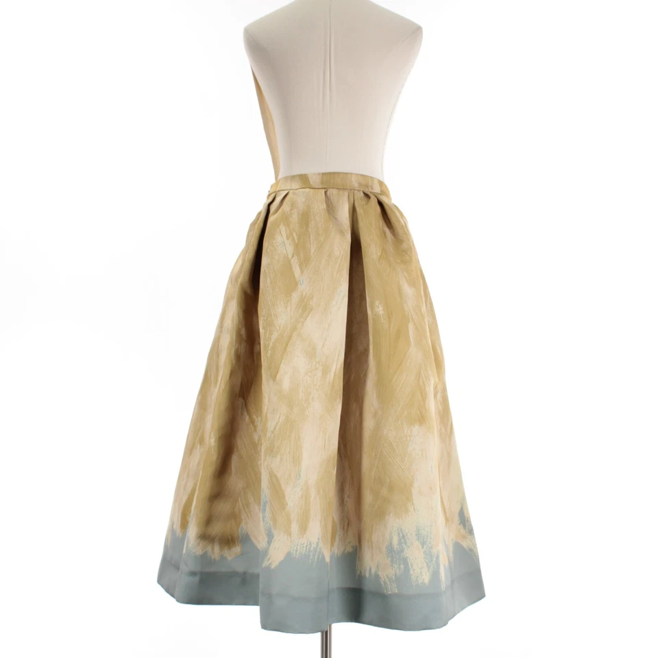 Falda midi Soni con etiquetas Dries Van Noten nueva con etiquetas talla 38 EE. UU. 6 en dorado Bei G1N Foto 4 de 4