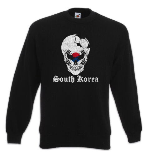 South Korea Football Skull I Sweatshirt Pullover Flagge Südkorea Fußball - Bild 1 von 1