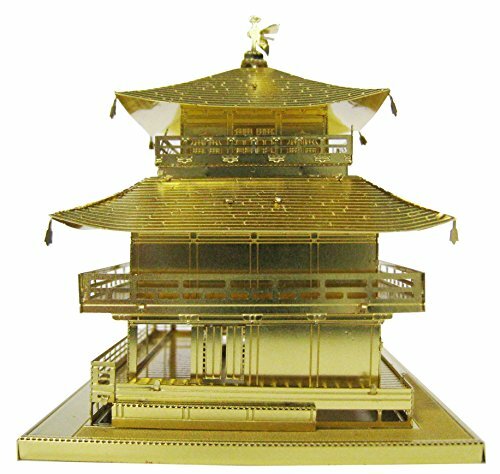 Metallic Nano 3d Puzzle Gold Series Kinkakuji Japan Temple Model