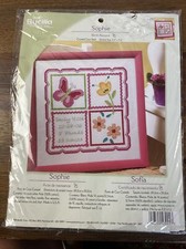 New 2006 Bucilla Counted Cross Stitch Kit Birth Record Sophie 43901