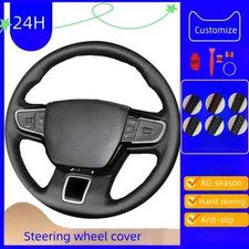 Braid Car Steering Wheel Cover For Citroen C3 II III C3 AIRCROSS Berlingo 3 C4