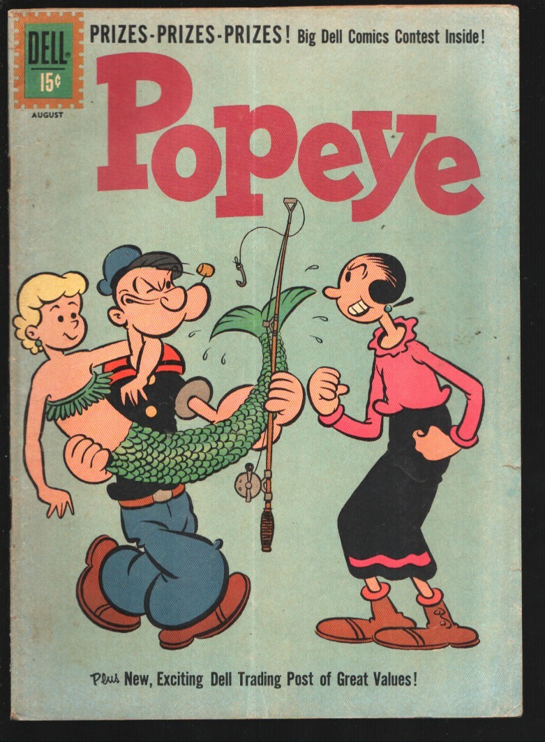 Popeye #60 1961-Dell-Popeye and Olive Oyl-Mermaid cover-Bud