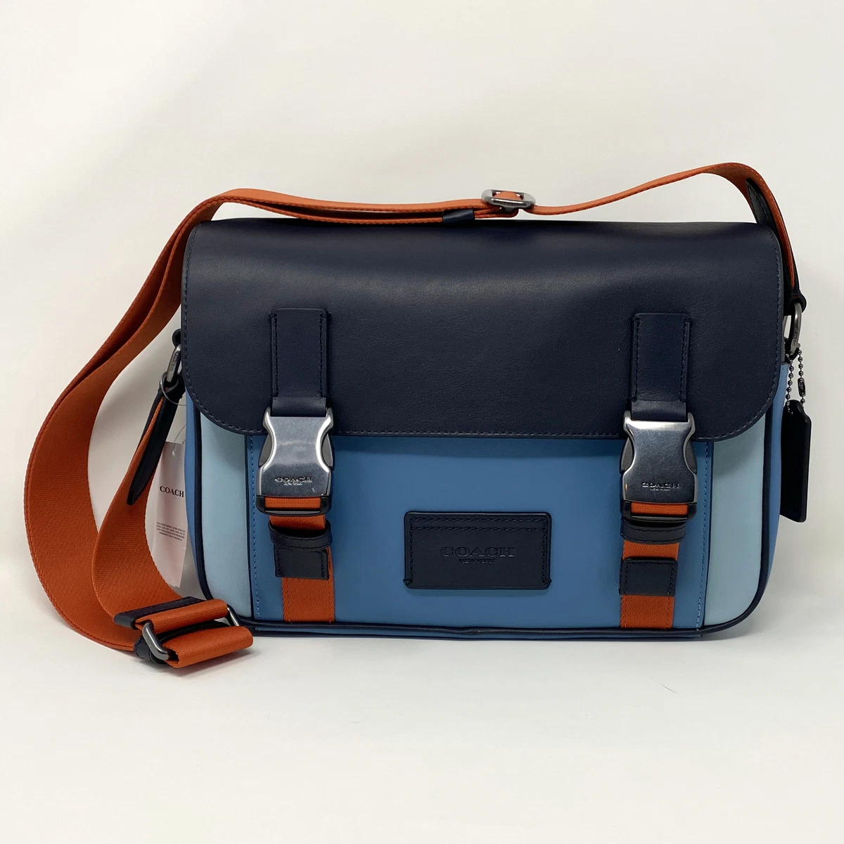 Coach blue sales messenger bag
