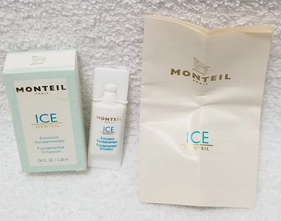 Monteil Paris ICE Fundamental Emulsión Viaje Muestra Tamaño .04 oz/1.18 ml Nuevo RARO Foto 3 de 3