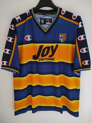 パルマAC ユニフォーム 半袖 Champion製 Joy Parmalatレア AC PARMA 2001-2002 Joy Parmalat camiseta shirt trikot maillot