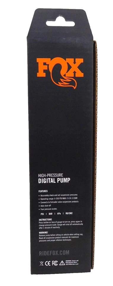 FOX Digital Shock Pump - 350psi 027-00-018 Suspension/Shock Pump (Black) - Image 2 of 2