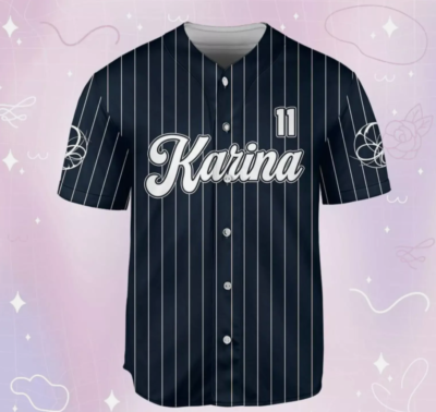 AESPA KARINA Baseball Jersey MY Merch Shirt Kpop Concert Outfit