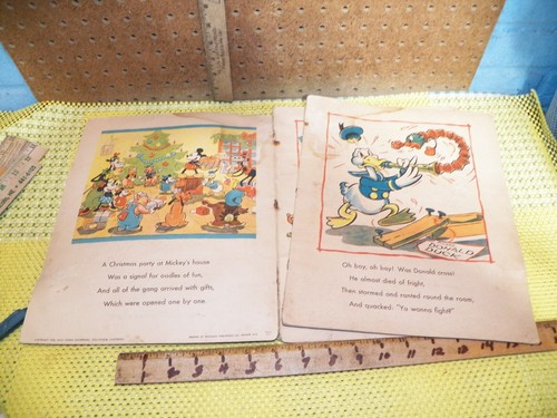 1936 WALT DISNEY'S MICKEY MOUSE AND HIS FRIENDS Libro in lino di WHITMAN PUB. - Foto 3 di 7