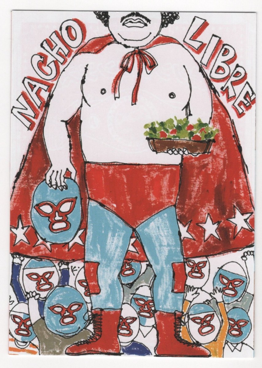 Nacho Libre 2006 mini poster Chirashi flyer RARE Jack Black Nacho Libre 2006 mini poster Chirashi flyer RARE Jack Black