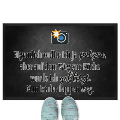 Eigentlich wollte ich putzen, aber auf Weg Küche geblitzt Lappen weg 18001002287