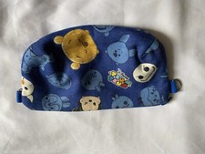 Disney Tsum Tsum Cosmetic Bag Blue Background With Characters Pencil Coin Pouch