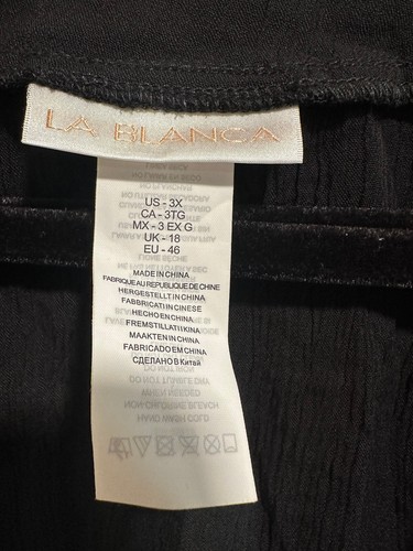 NWT Women’s Plus 3x La Blanca Resort Wear Black Cover Up - Picture 4 of 6