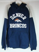 Denver Broncos NFL Apparel Youth Pullover Hoodie Sweatshirt M Medium 10/12
