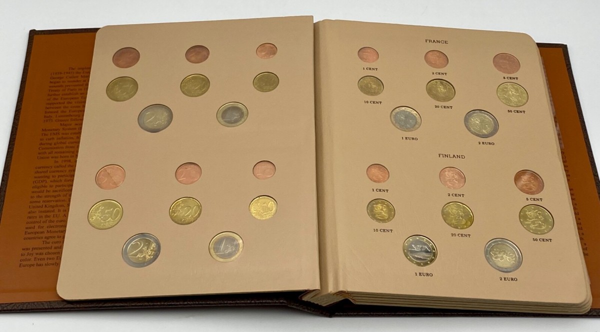 1ST Year COMPLETE 96 COIN EUROPEAN UNION EURO Collection Album