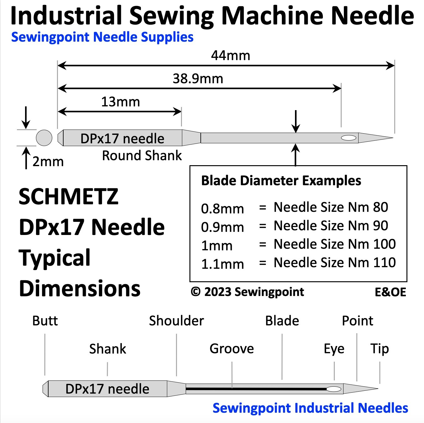 Schmetz DPx17 Industrial Walking Foot Sewing Machine Needles 135x17 SY3355 UK eBay