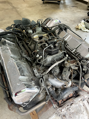 MERCEDES W116 450SEL 6.9 M100 MOTOR AND TRANSMISSION ASSEMBLY 