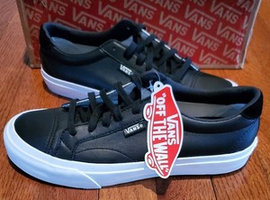 black leather vans size 7