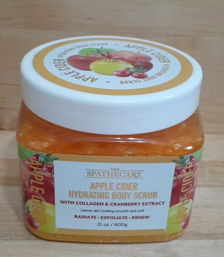THE SPATHECARY HYDRATING BODY SCRUB APPLE CIDER collagen cranberry extract 21oz - 第 1/7 張圖片