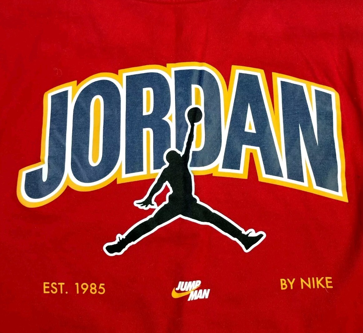Nike Air Jordan Jumpman Shirt Men's Size Small Red Short Sleeve
