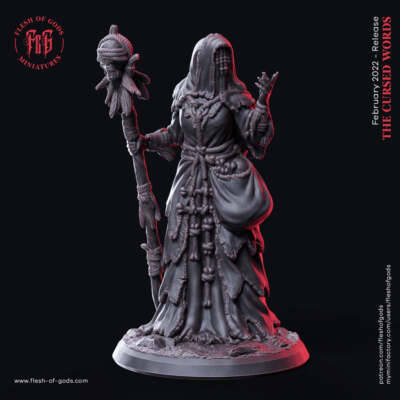 The Cursed Witch - The Cursed Words - Flesh of Gods Wargaming D&D DnD