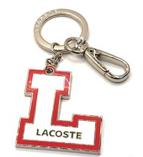 LACOSTE KEYRING KEY FOB Charm Vintage L24 CAMPUS L TAG Slg 17 Red NEW