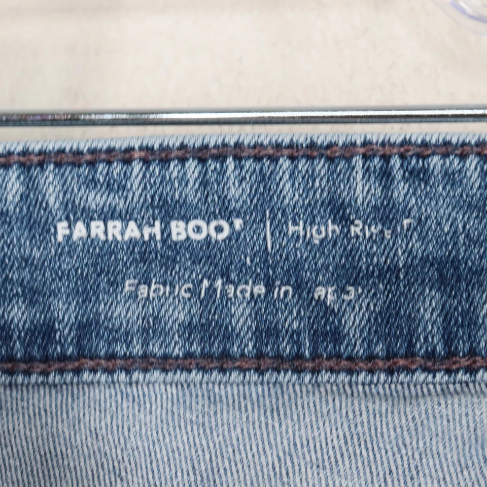 Pantalones de mezclilla Adriano Goldschmied para mujer talla 32x32 lavado claro bota Farrah tiro alto Foto 4 de 4