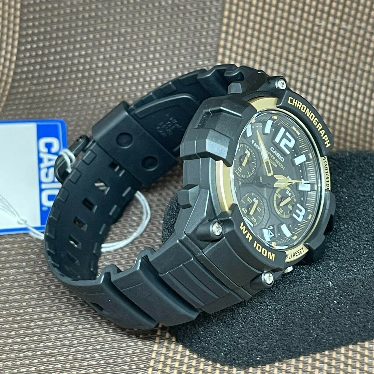 Casio MCW-100H-9A2 Youth Series Analog Chronograph Black Resin 