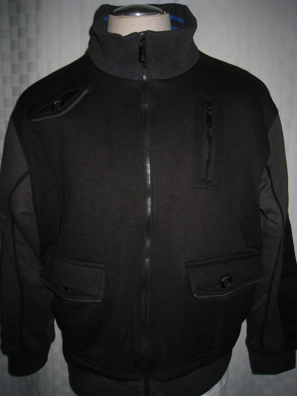 SPORTIER INSULATED BLACK / GRAY ZIP JACKET MEN'S SIZE XL VERY NICE RARE