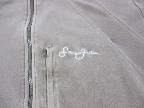 Sean John Jacke Herren 2XL XXL Braun Beige Velour Street Wear Bad Boy Trainingsmantel - Bild 3 von 14