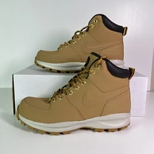 Nike Manoa Leather Boots Men's Size 8 Water Resistant Wheat Tan 454350-700