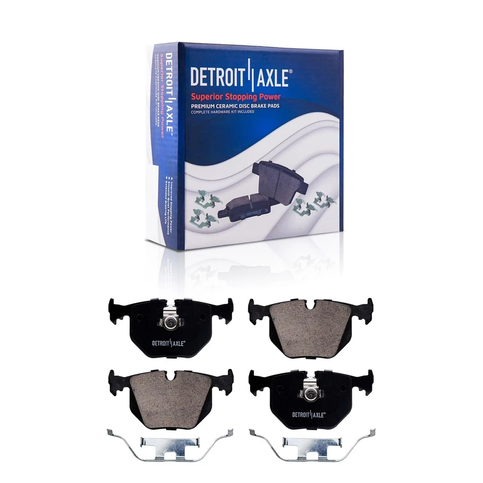 Pastillas de freno delanteras y traseras de cerámica con hardware para BMW 740i 740iL M5 X5 1995-2005 Foto 4 de 4