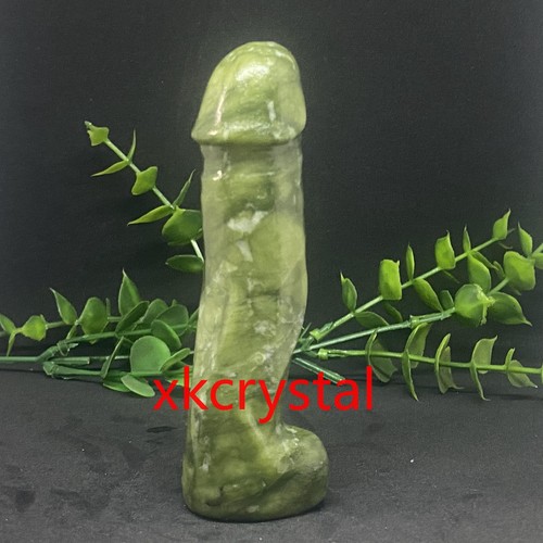 1pcs Natural Southern jade male penis Quartz Crystal Skull Massager Gem 3.7" - Picture 1 of 6