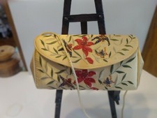 Valerie Stevens Beaded embroidery Evening Bag with Mirror and Strap.