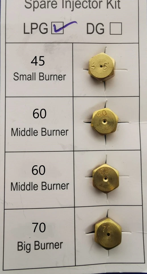 GASLINE Flüssiggasdüsen Düsen 4x für Flüssiggas Flaschengas Propan Gas Camping 50 mbar