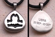  Libra Pendant Horoscope Sign Libra Charm Astrology Jewelry Birth Libra Necklace