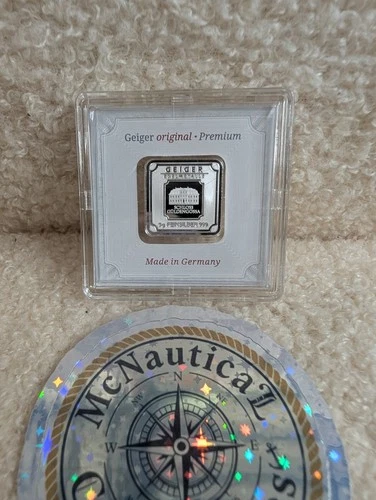 Geiger Edelmetalle 5 Gram Fine Silver Bar Sealed Assay .999 Fine Silver