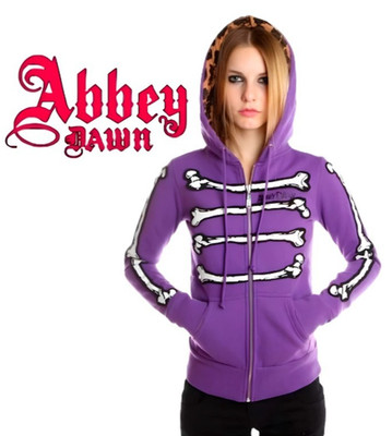 Avril Lavigne Hoodie Abbey Dawn Purple Skeleton Purple 2013 M Size