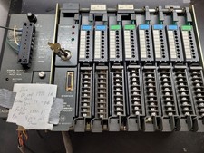 Allen Bradley Mini PLC-2/15 Programmable Controller cards and rack