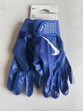 Nike Alpha Batting Gloves Adult Unisex Blue/Blue/White Size Medium  INV312 