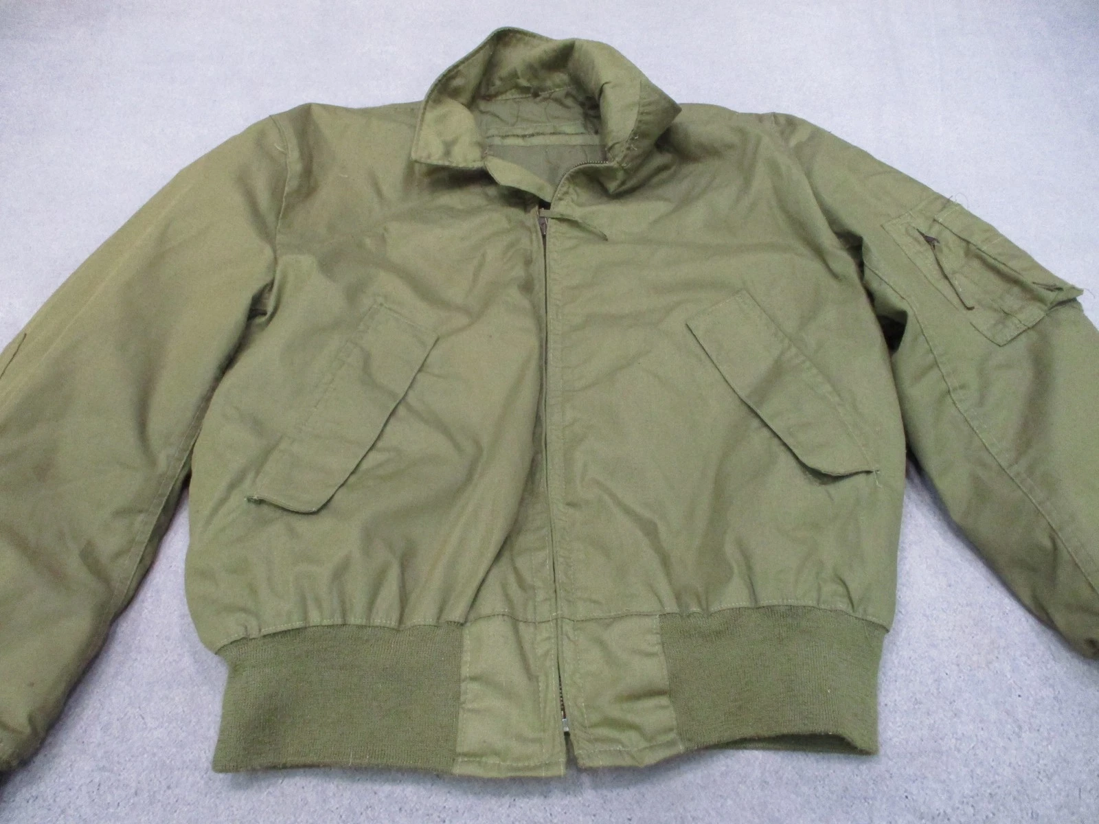 Vintage Alpha Industries CWU-45/P Flight Jacket Cold Weather Aramid Large Long - product detail image 1