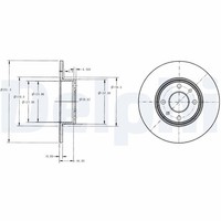 2X Delphi Bremsscheibe BG2322 FüR Alfa Romeo Fiat Lancia