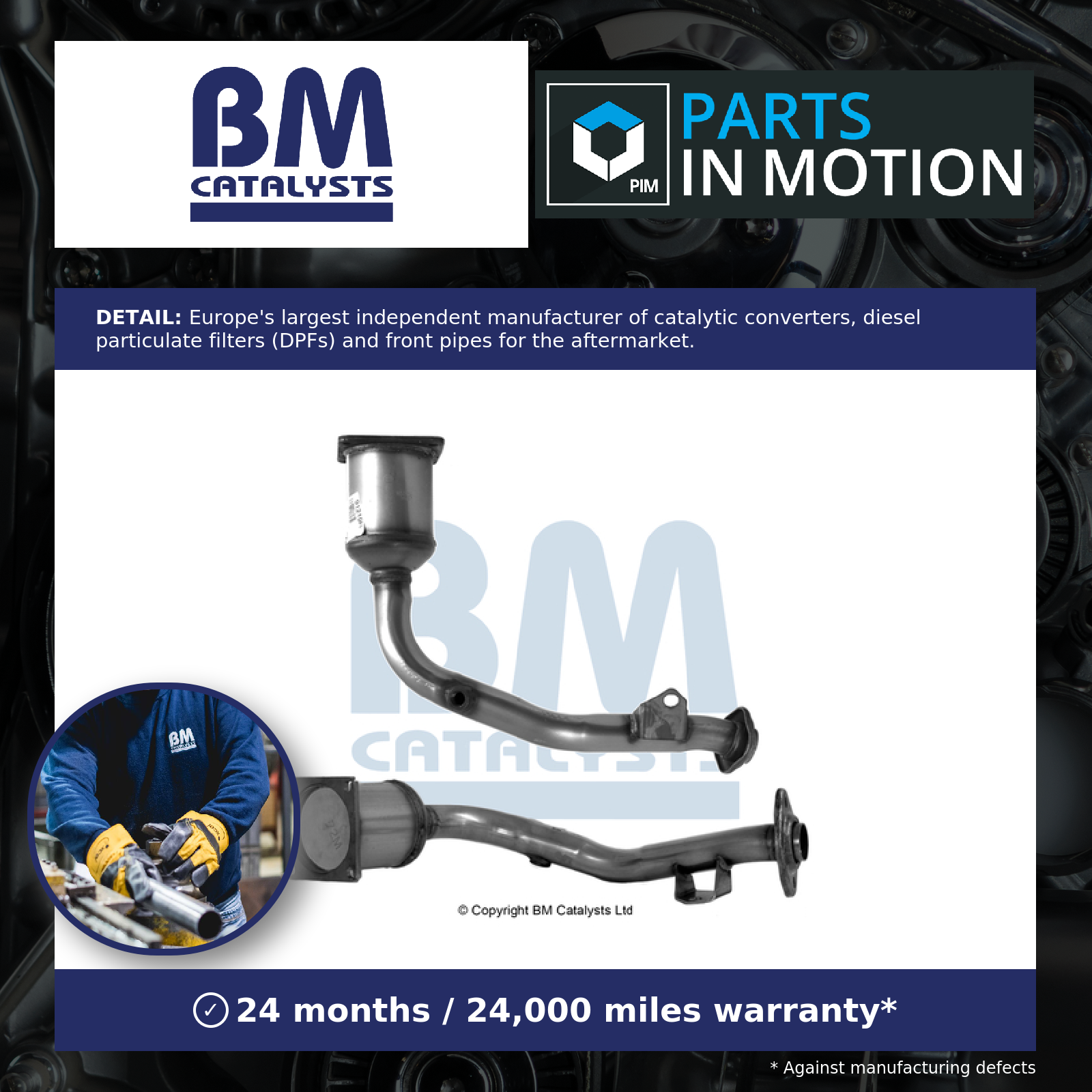 Catalytic Converter Type Approved BM91219H BM Catalysts 1609158780 1609163580