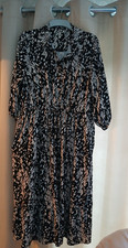 Nutmeg Dress Size 18 Black/IVORY And Brown Used