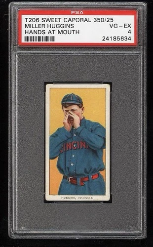 1909-11 T206 Baseball Hands At Mouth Miller Huggins #NNO PSA 1.5