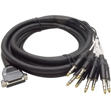 DB25 to 8 Channel 1/4" TRS Cable 15 Ft