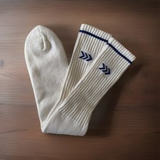 Mens True Vintage Tube Socks Sport Acrylic USA White 22  1980's New